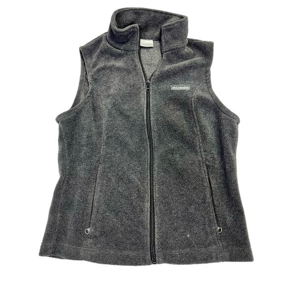 🌟3 for $35🌟 Columbia Fleece Vest, Women’s L, Gray Full Zip Pockets Gorpcore Cozy - Picture 1 of 6